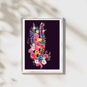 Floral Spine Anatomy Art