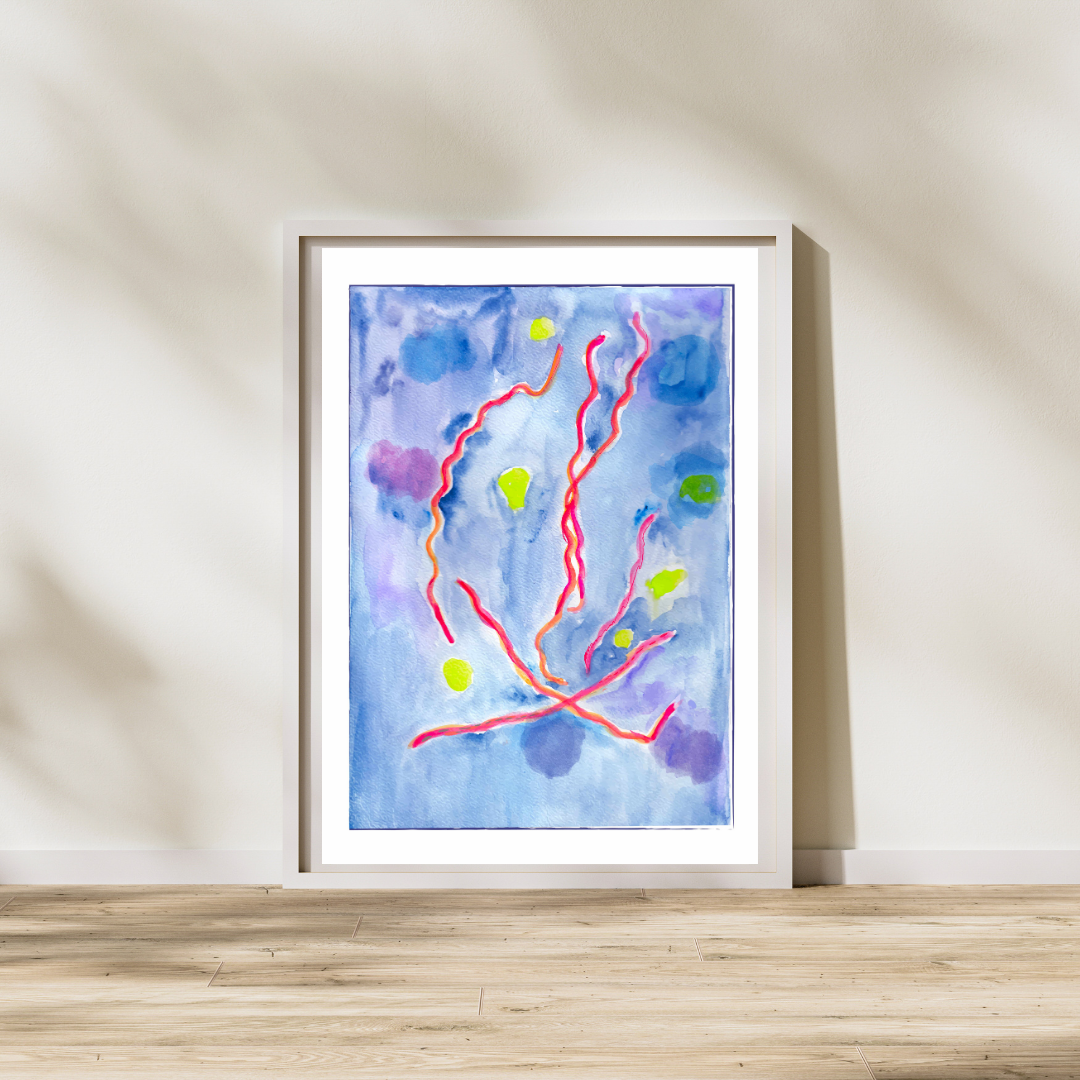 treponema pallidum bacteria watercolor illustration