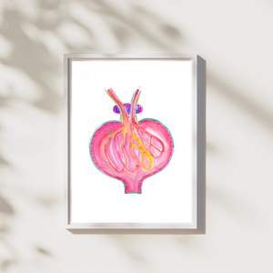 Glomerulus Kidney Watercolor Art Print