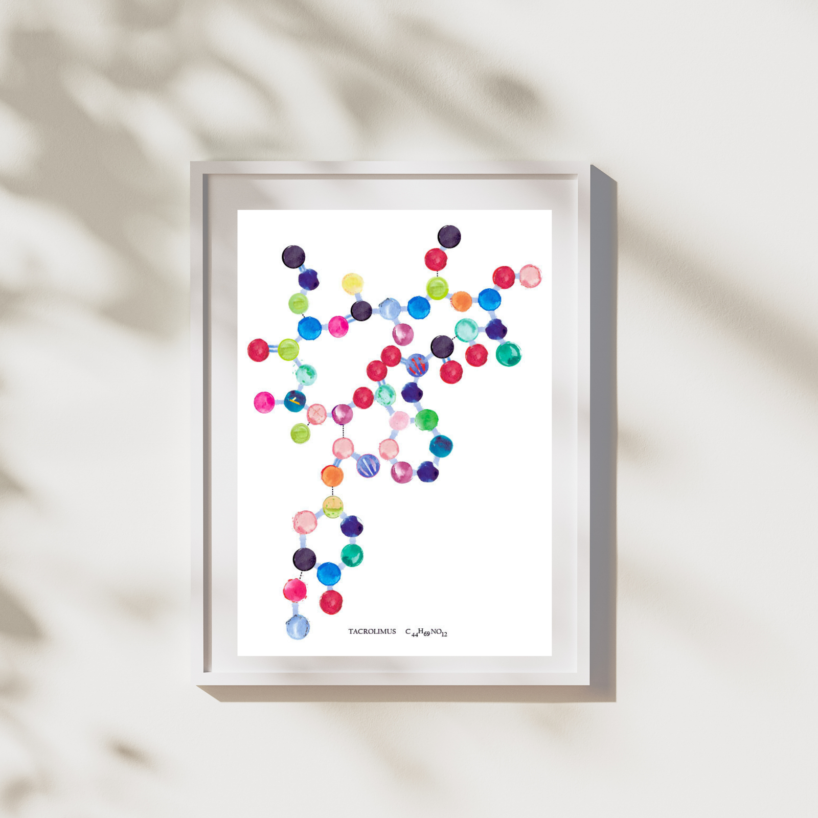 tacrolimus molecule watercolor painting