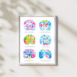 Brain Neuroanatomy Art, Neurologist Gift, Medical Office Decor