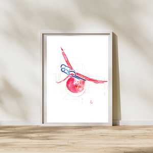 Brain Aneurysm Clipping Watercolor Painting