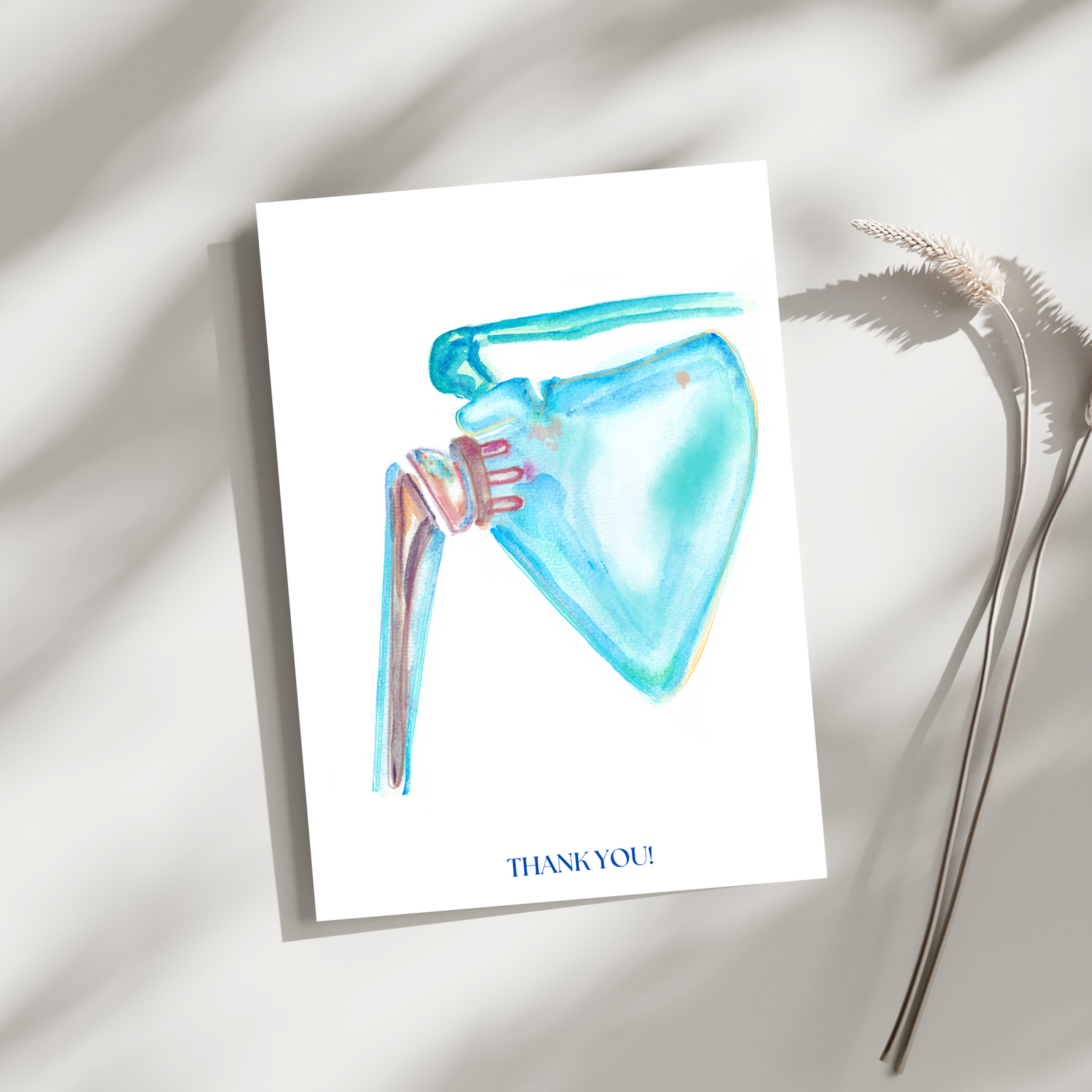 Shoulder Replacement Thank You Card for Orthopedic Surgeon and Physical Therapist