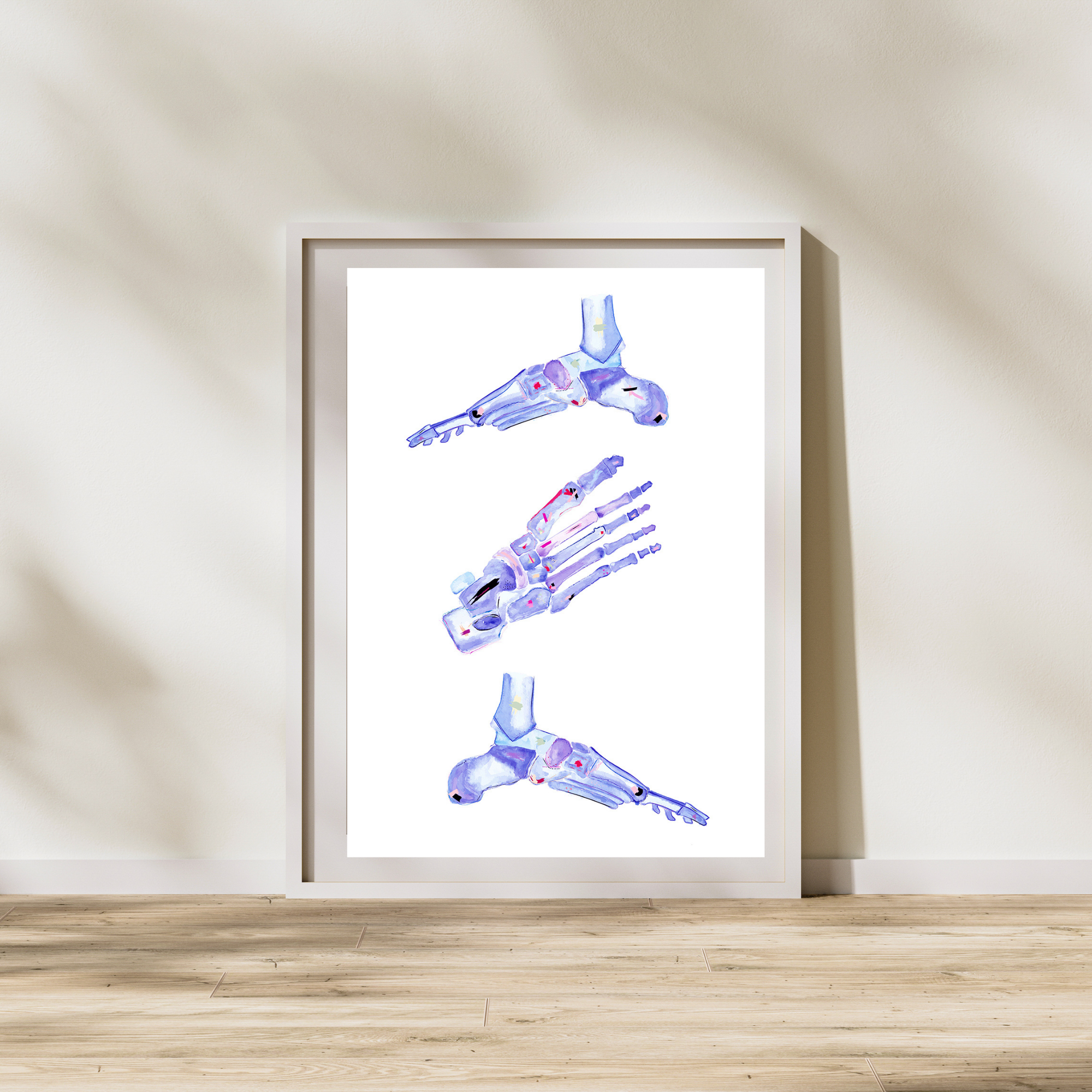 Foot Anatomy Art, Orthopedic Surgery Art, Podiatry Art Print