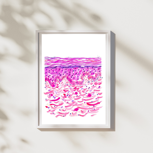 Epidermis Art - Dermatology Art - Dermatologist Gift - Esthetician Gift - Histopathologist Gift - Dermatologist Gift - Dermatologist Decor