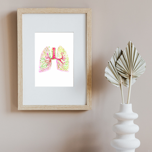 Lung and Pleural Lymph Node Anatomy Art Print