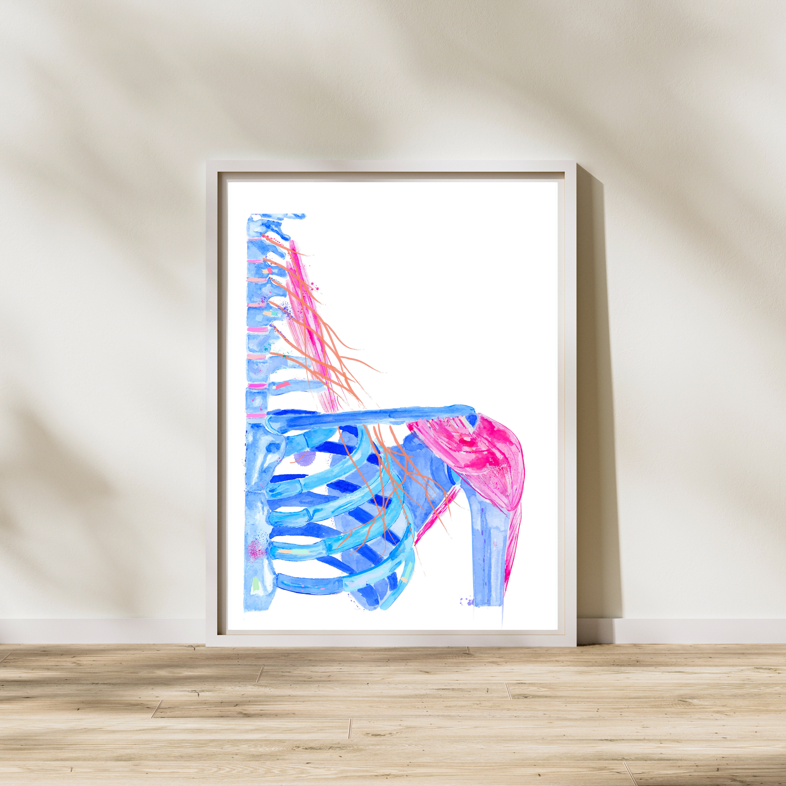 Cervical Plexus Abstract Anatomy Art