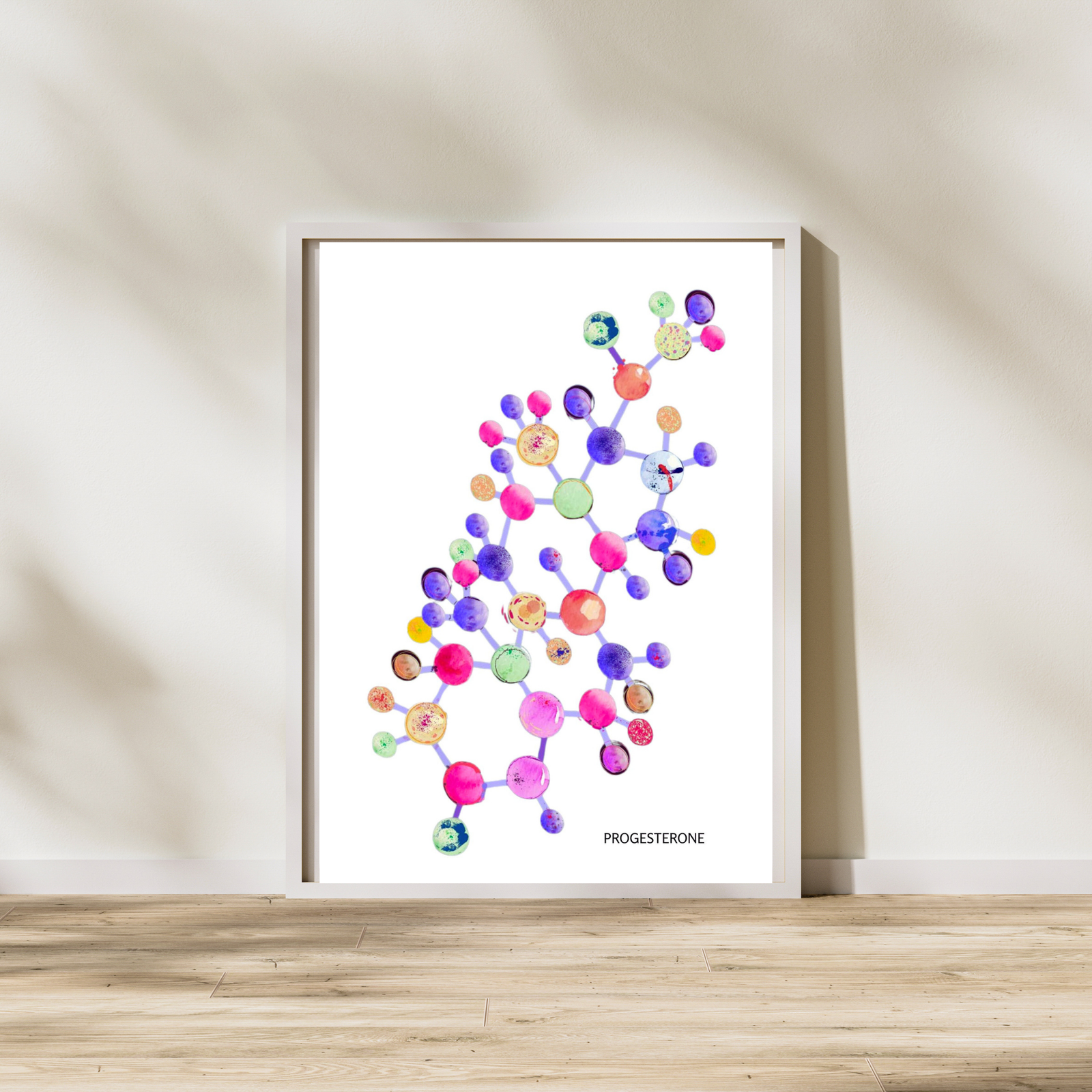 Progesterone Molecule Art Print