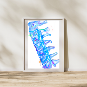 abstract spine anatomy painting