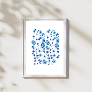 Skin Cell Art Print, Melanoma Art, Dermatology Office Wall Decor, Pathology Art