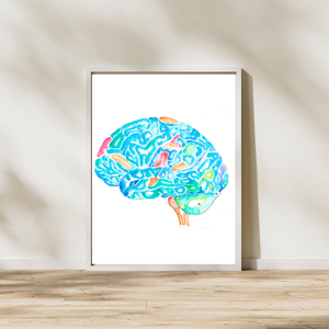 Brain Anatomy Art Print