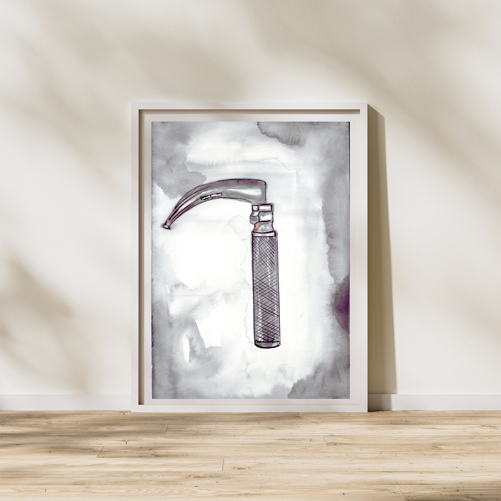 Watercolor Laryngoscope Art Print