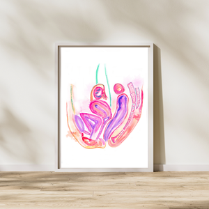 Female Pelvis Reproductive Organs Art Print