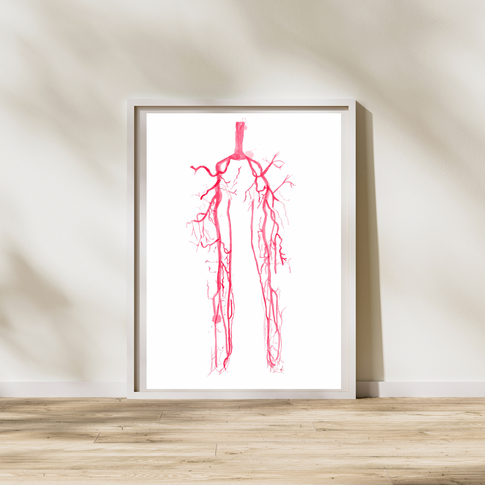 Lower Limb CTA Watercolor Art Print
