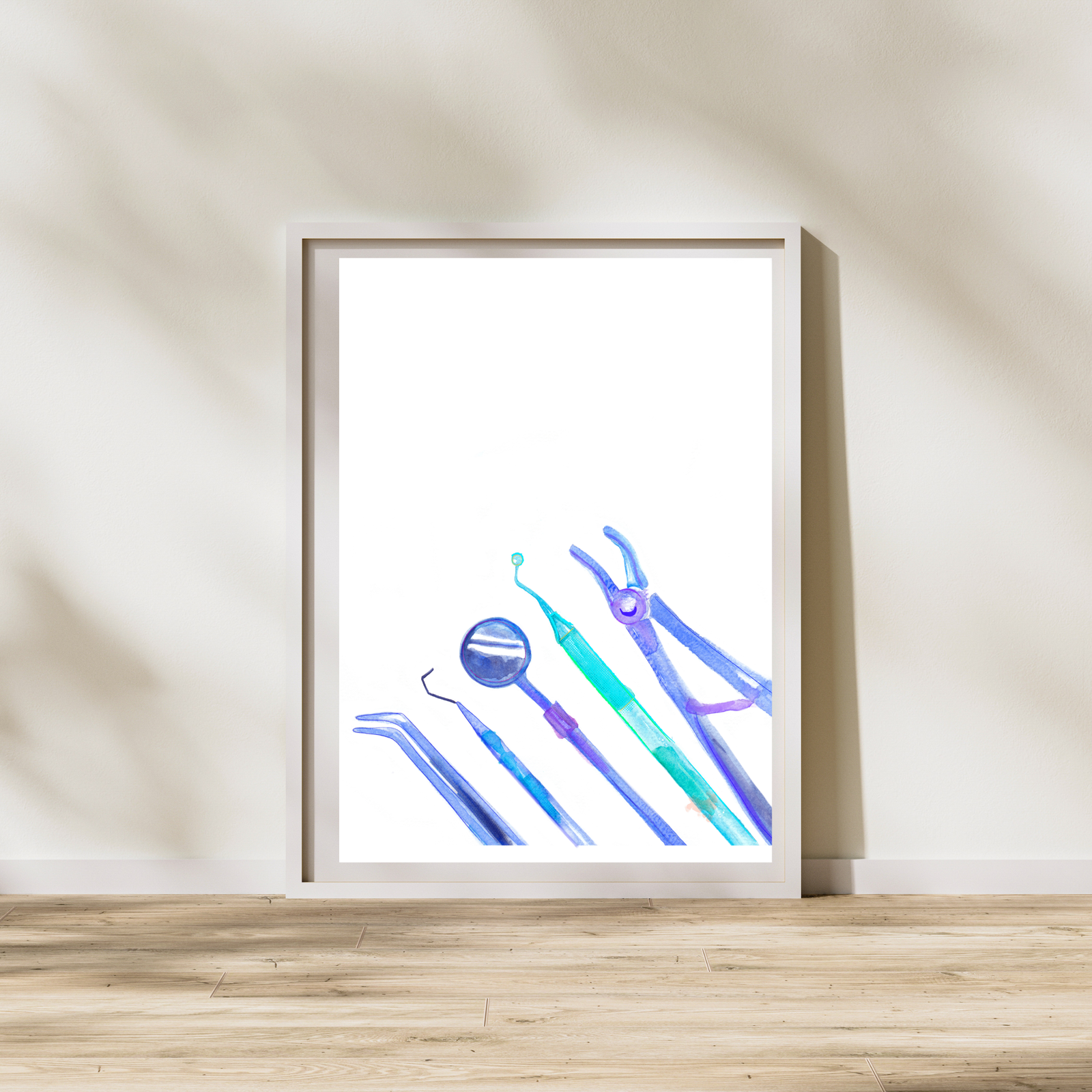 dental instruments art print