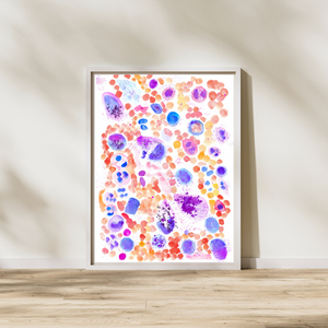 bone marrow watercolor art print