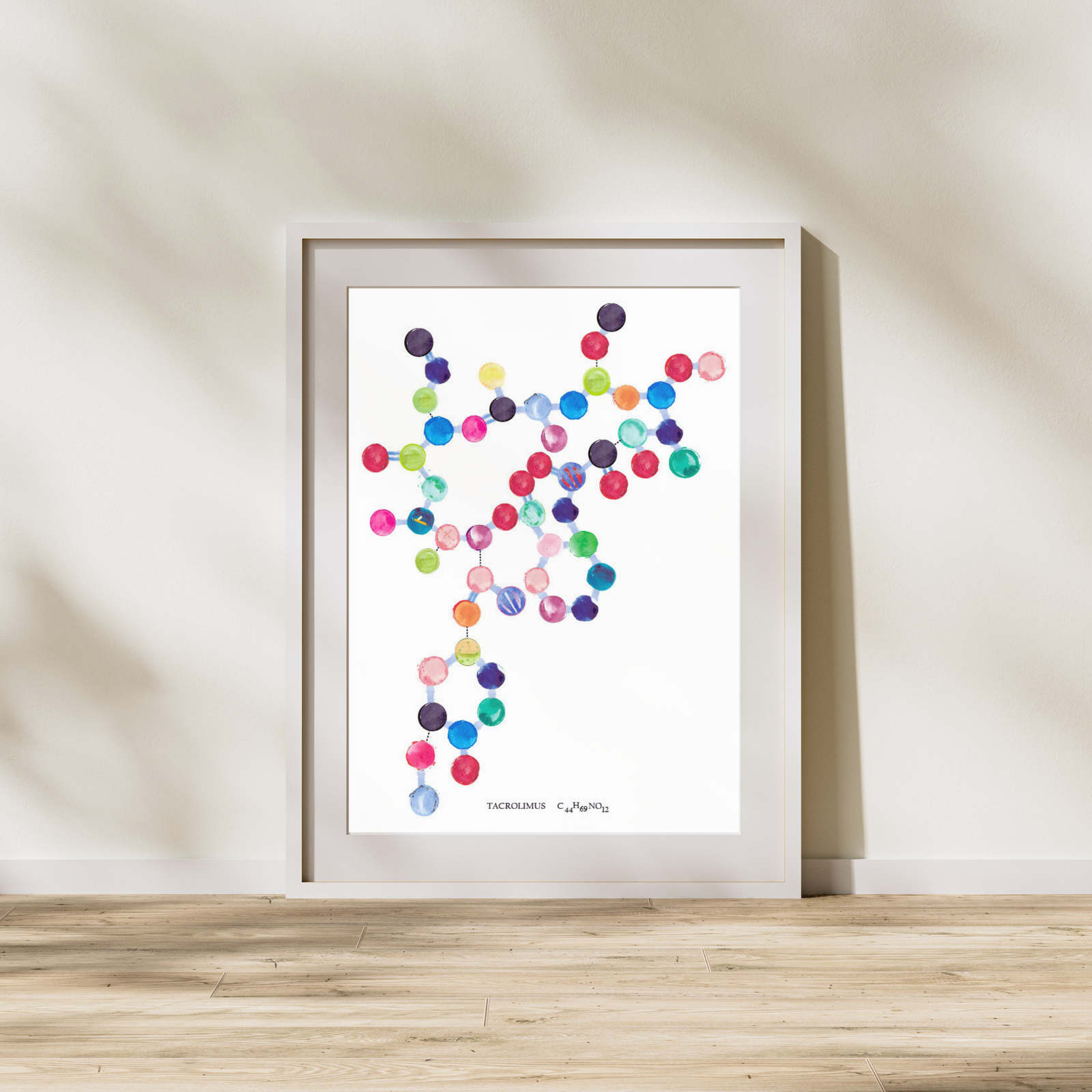 tacrolimus molecule watercolor painting