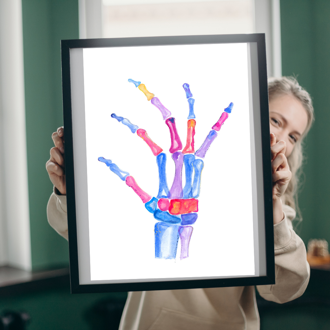 Hand Anatomy Orthopedic Surgery Physical Therapy Art Print