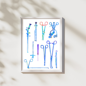 Urology Instruments Art Print