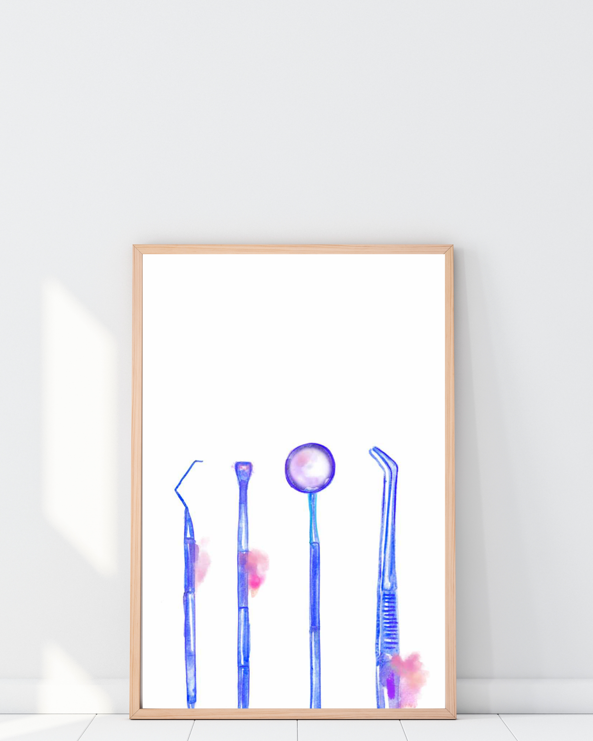 Dental Hygiene Instruments Art Print