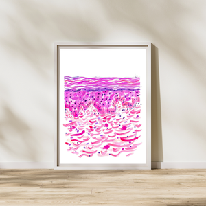 Epidermis Art - Dermatology Art - Dermatologist Gift - Esthetician Gift - Histopathologist Gift - Dermatologist Gift - Dermatologist Decor