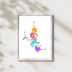 spironolactone molecule art print