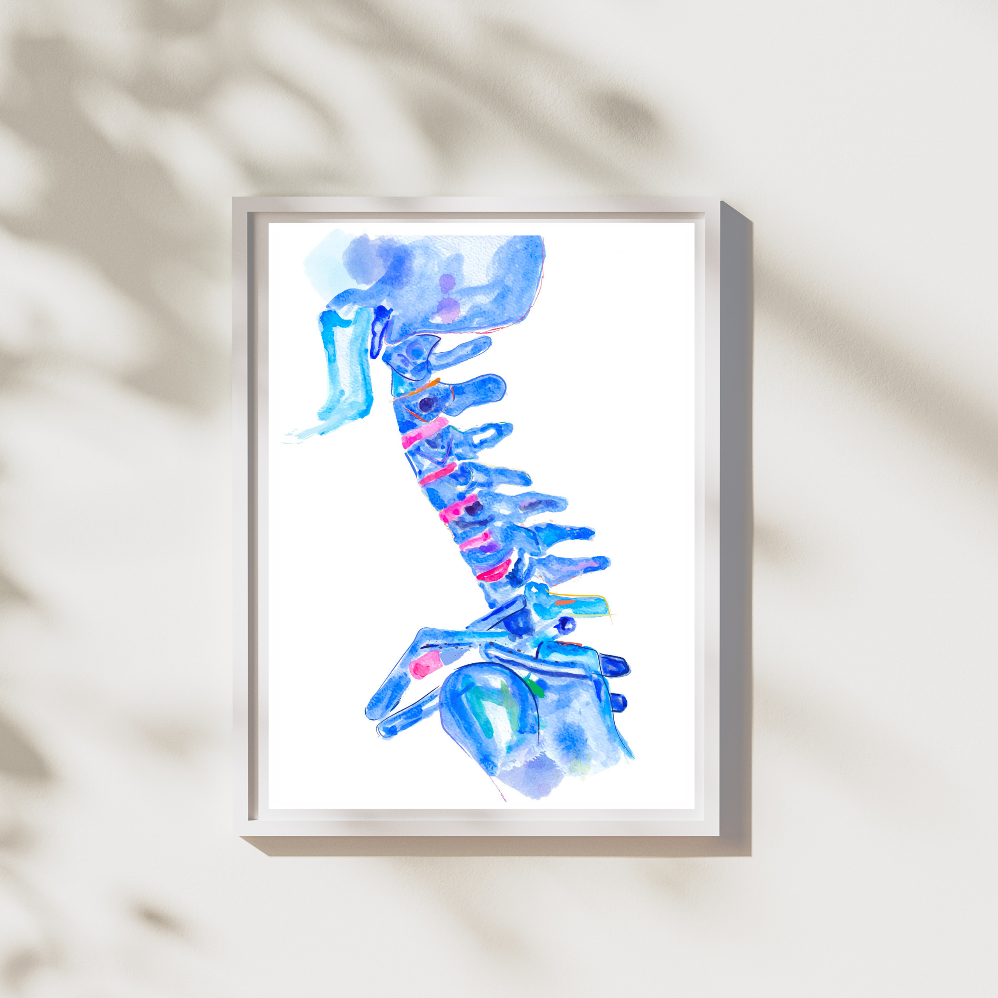 cervical spine anatomy art print