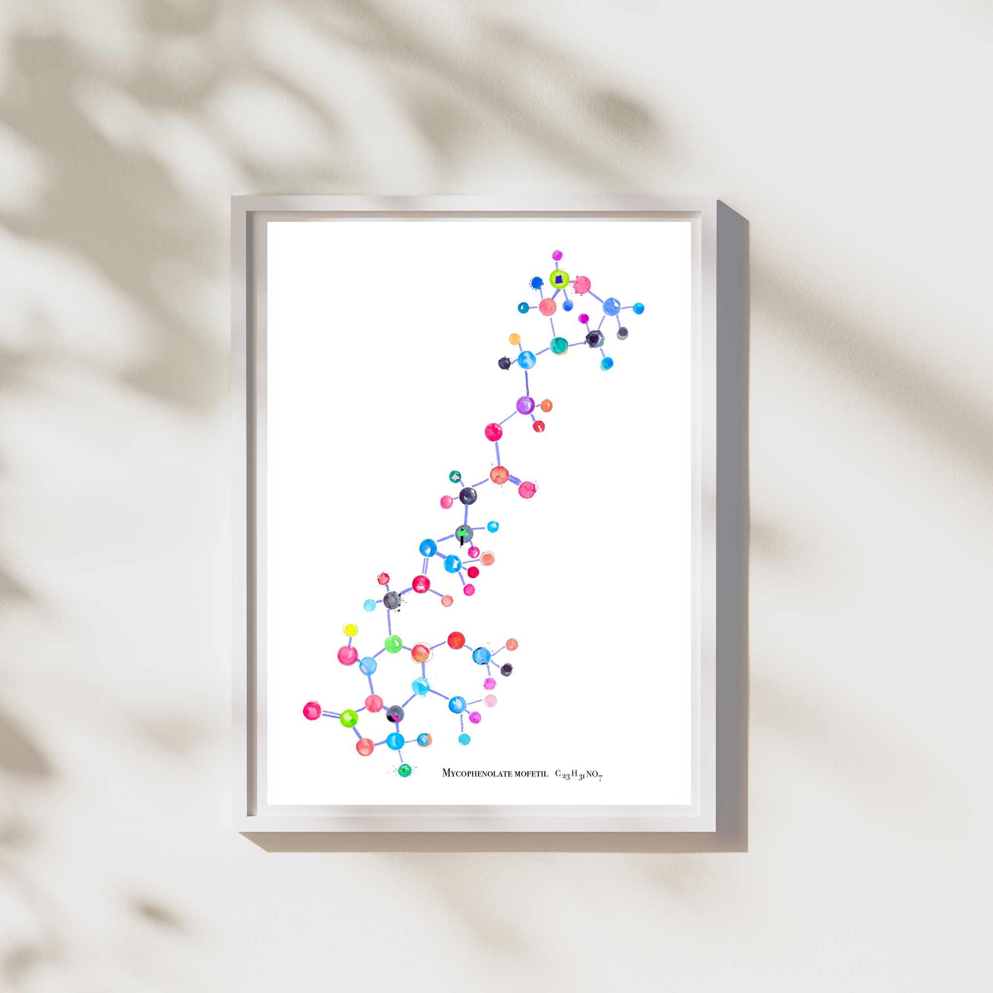 Mycophenolate Mofetil  Molecule Art Print