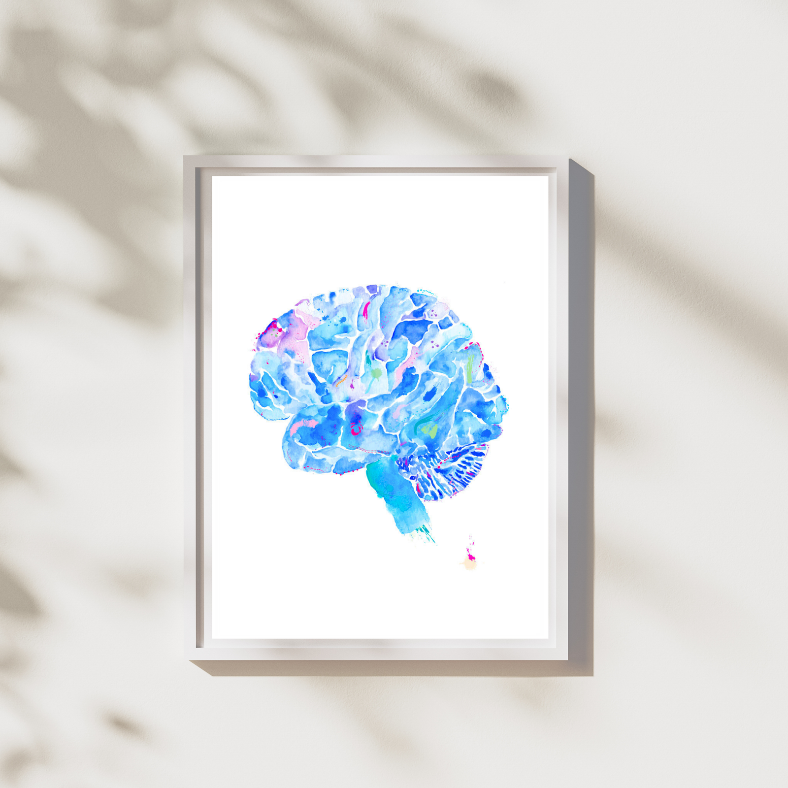 Human Brain Anatomy Art Print, Neurology Office Wall Art, Neurologist Gift