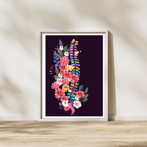 Floral Spine Anatomy Art