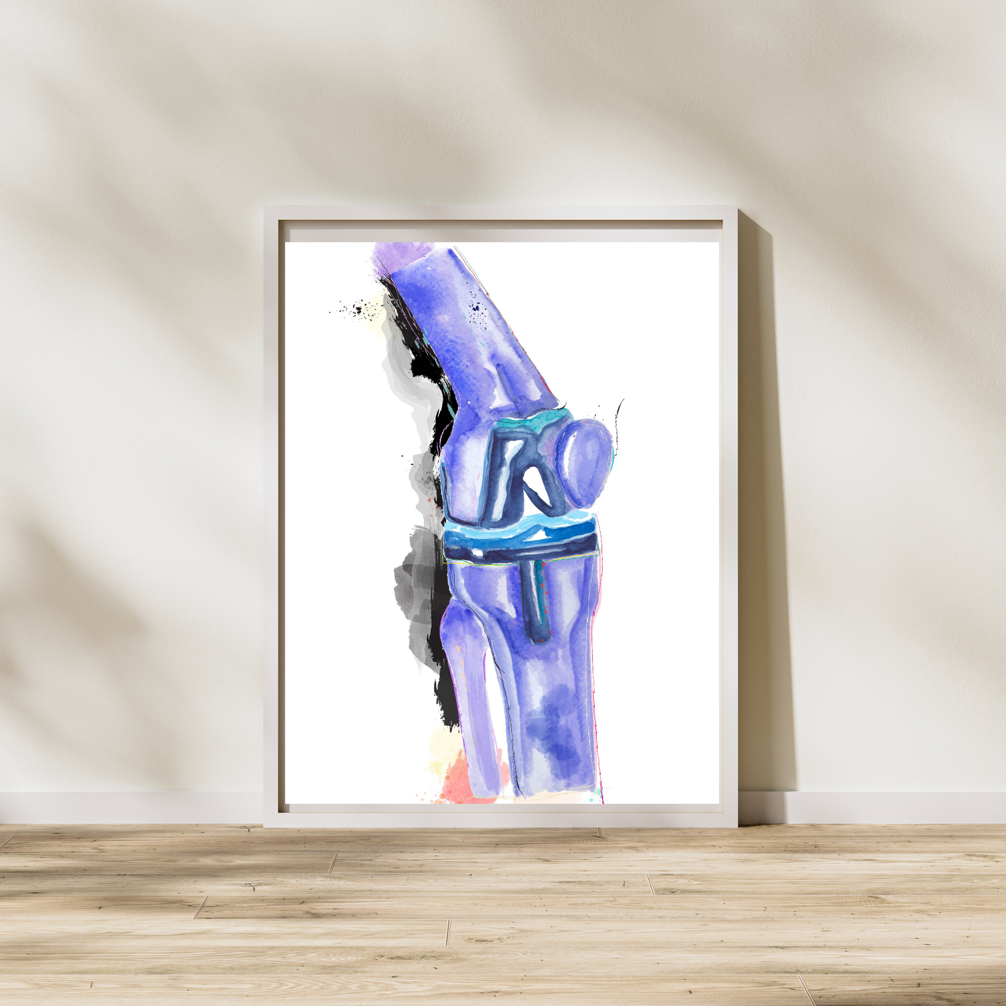 knee anatomy art print