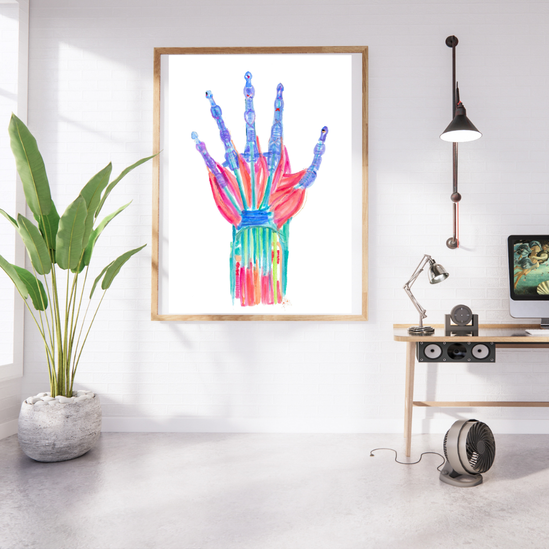 hand anatomy art print