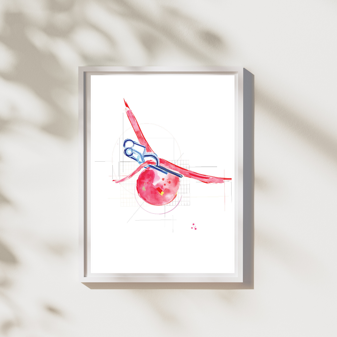 Brain Aneurysm Clipping Watercolor Painting