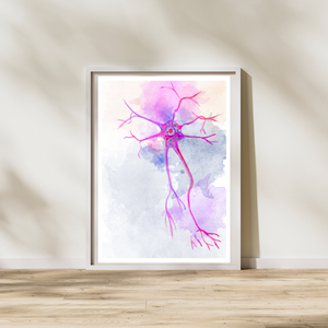 neuron watercolor painting