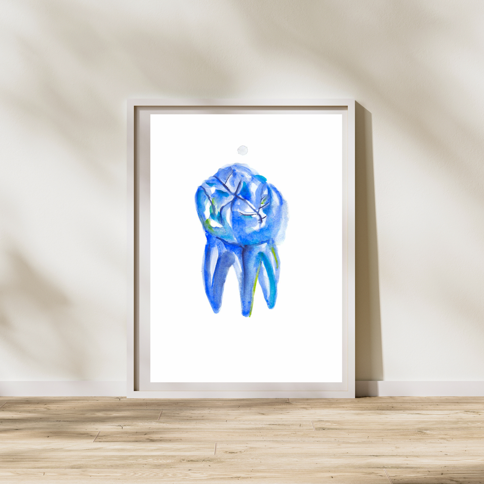 tooth watercolor art print