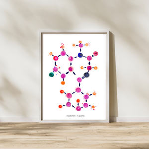 diazepam valium molecule painting art
