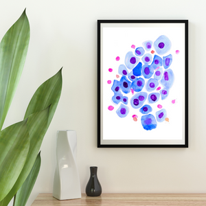 lung cytology watercolor painting