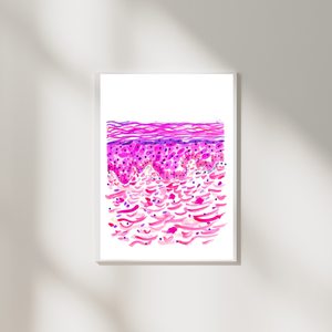 Epidermis Art - Dermatology Art - Dermatologist Gift - Esthetician Gift - Histopathologist Gift - Dermatologist Gift - Dermatologist Decor