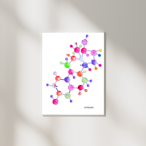Estradiol Art, Oestrogen Art Print, Estrogen Molecule Art