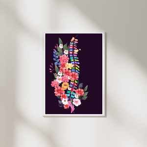 Floral Spine Anatomy Art