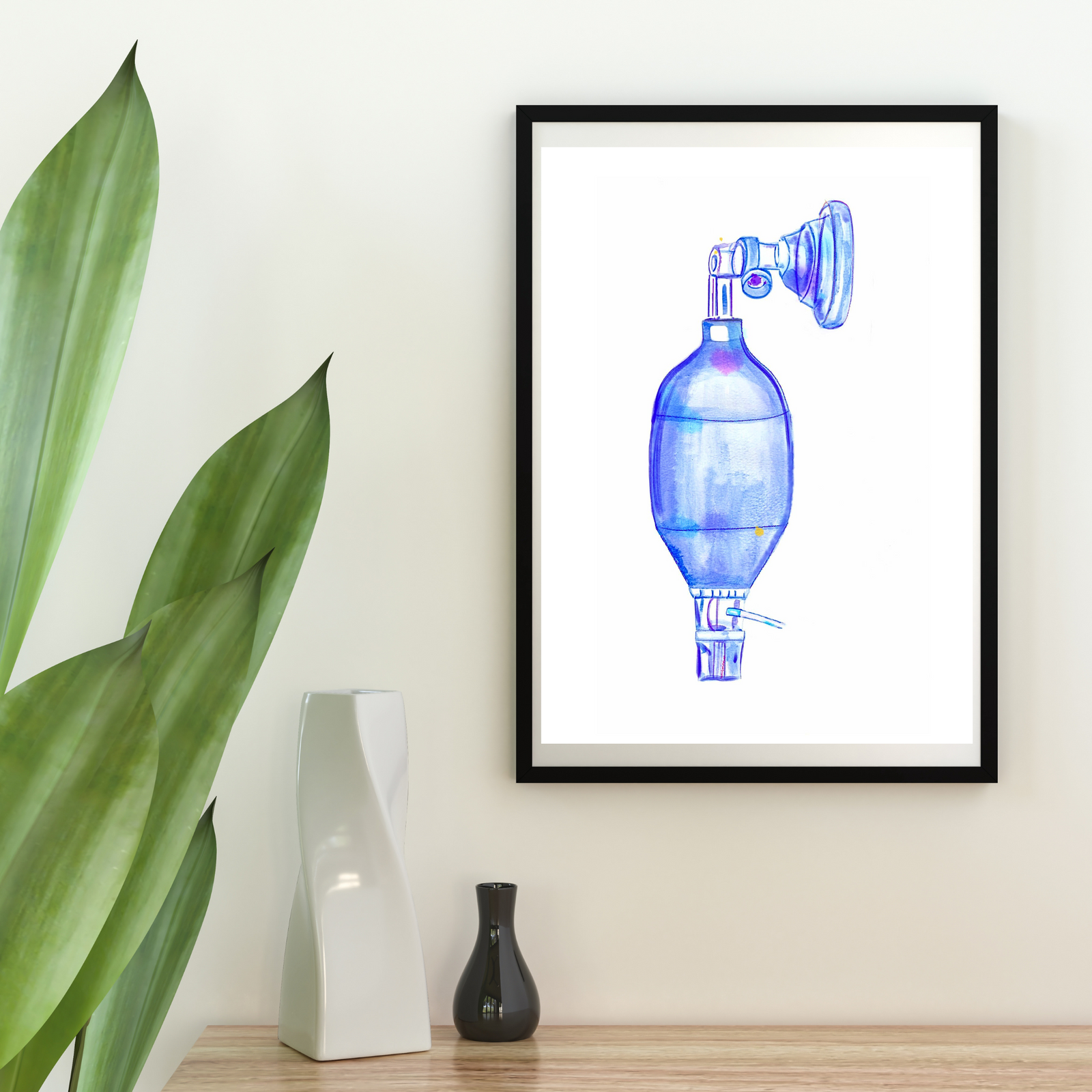 bag valve mask art print