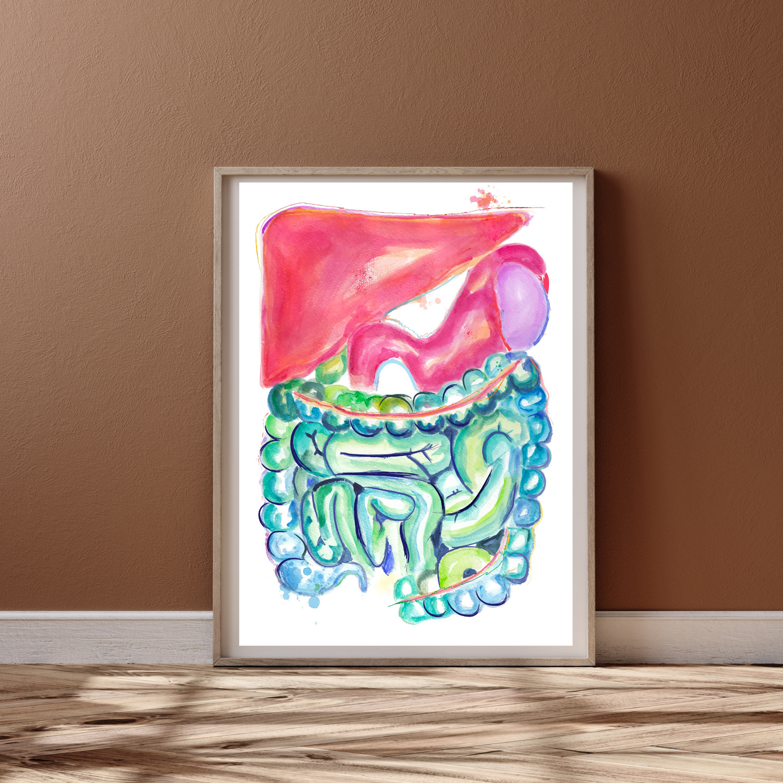 gastrointestinal watercolor art
