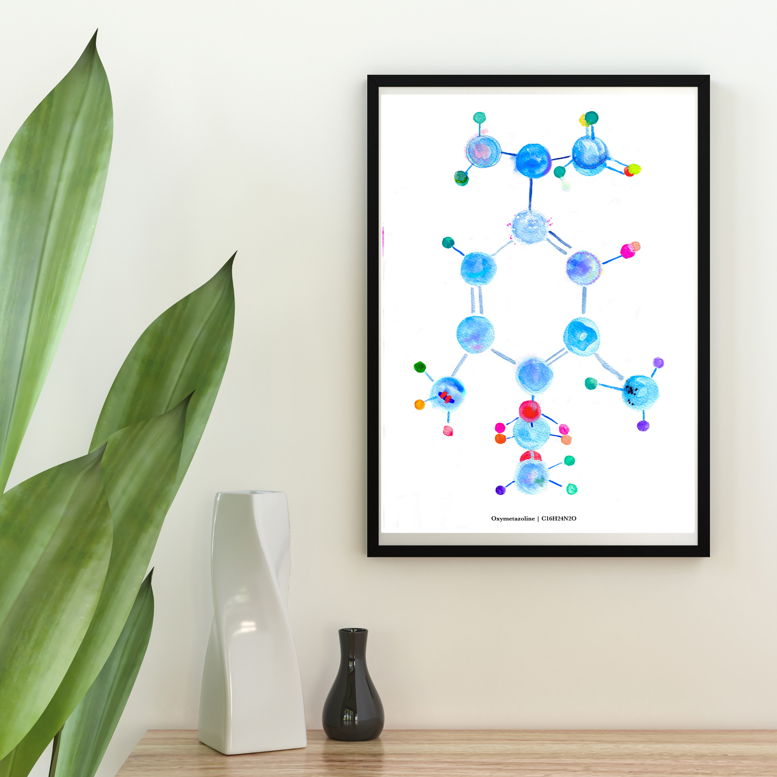 Oxymetazoline Molecule Biochemistry Art Print