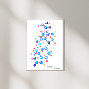 Cortisol Molecule Biochemistry Art