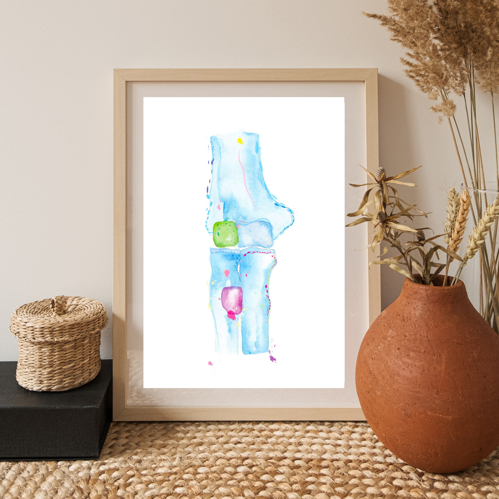 Elbow Anatomy, Orthopedic Surgery and Physical Therapy Office Art Print