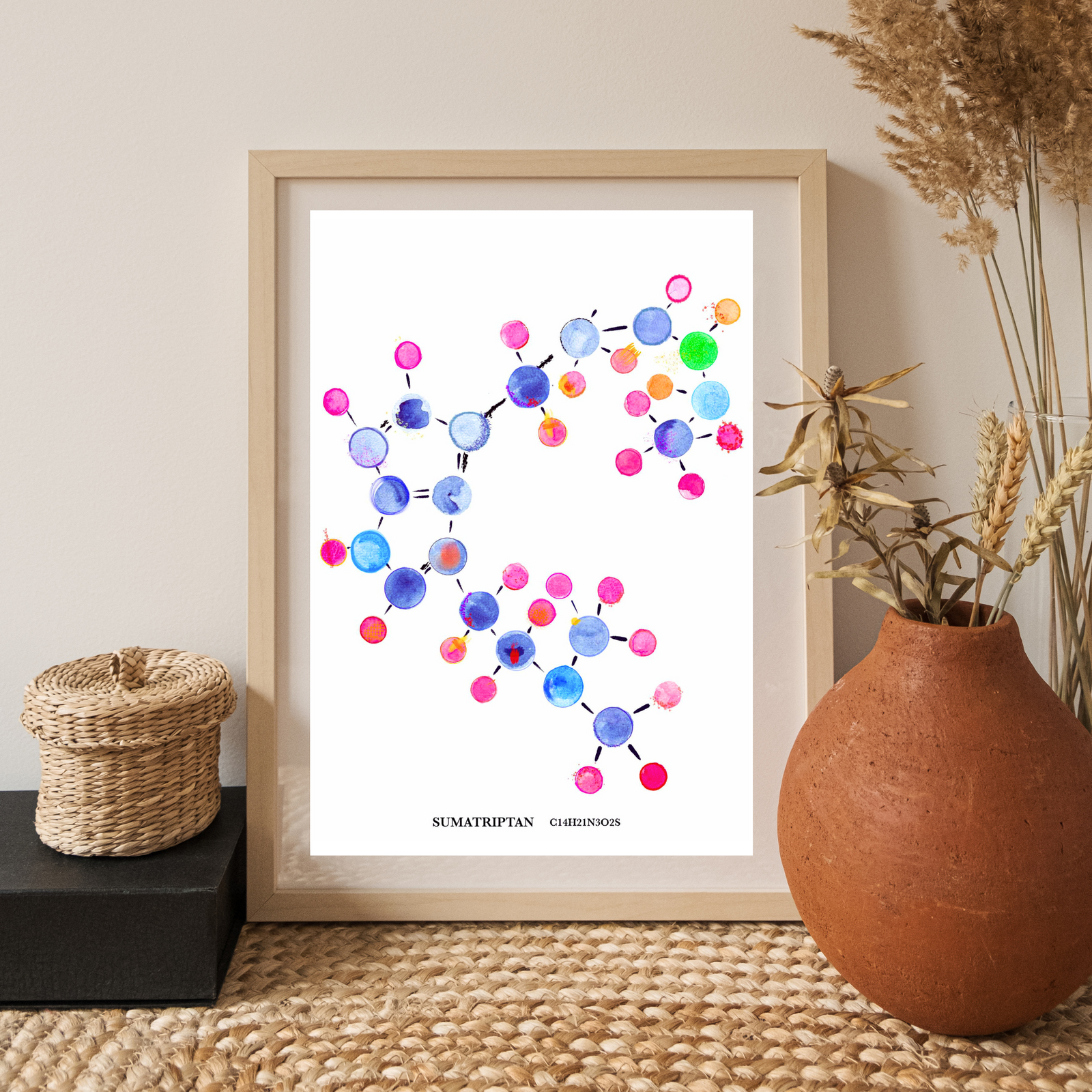 Sumatriptan Molecule Art Print