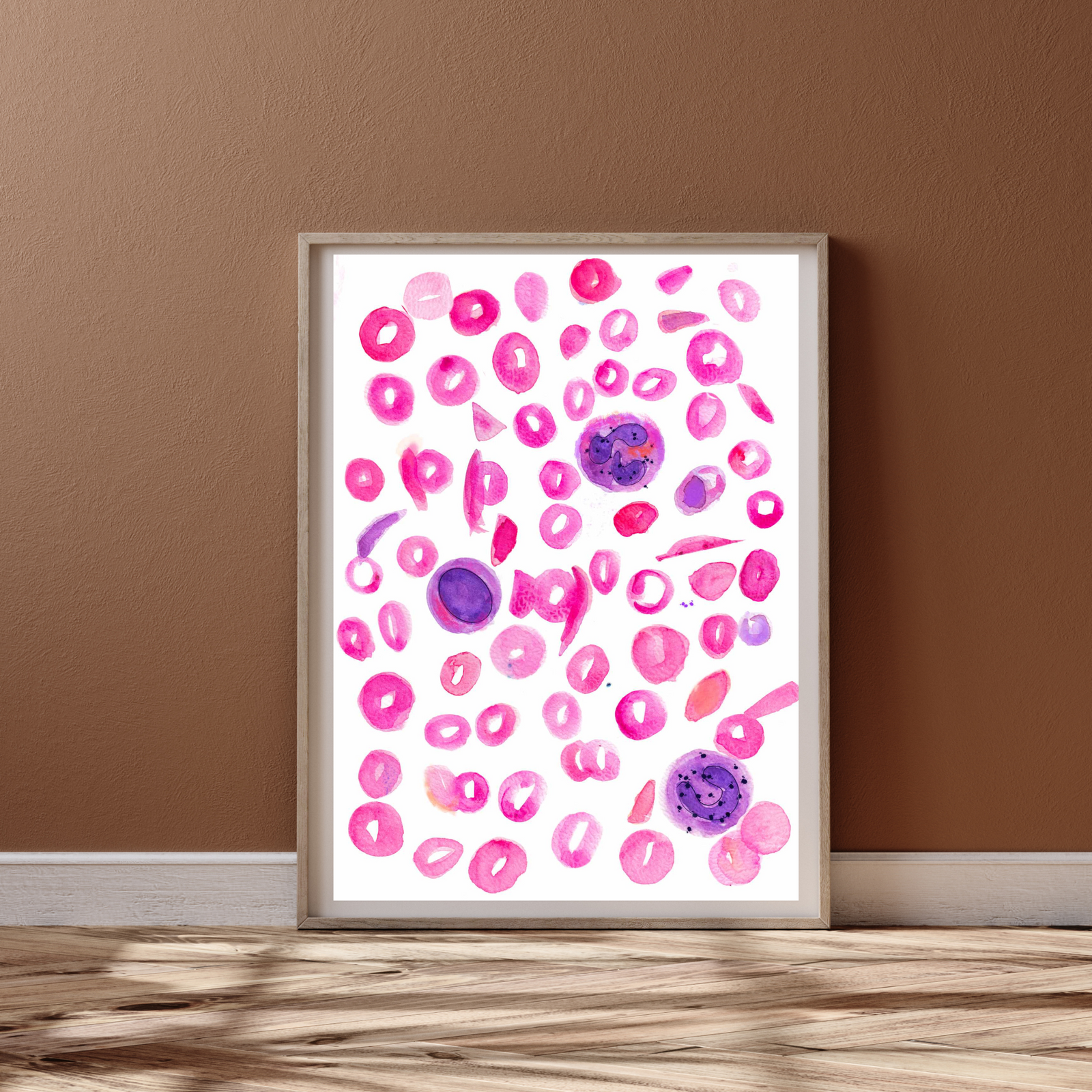 blood cell sickle cell anemia painting
