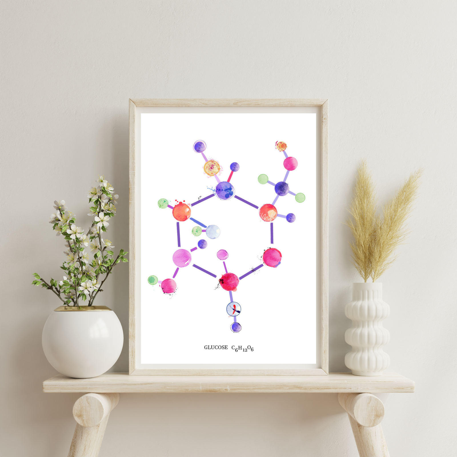 Glucose Molecule Biochemistry Art Print