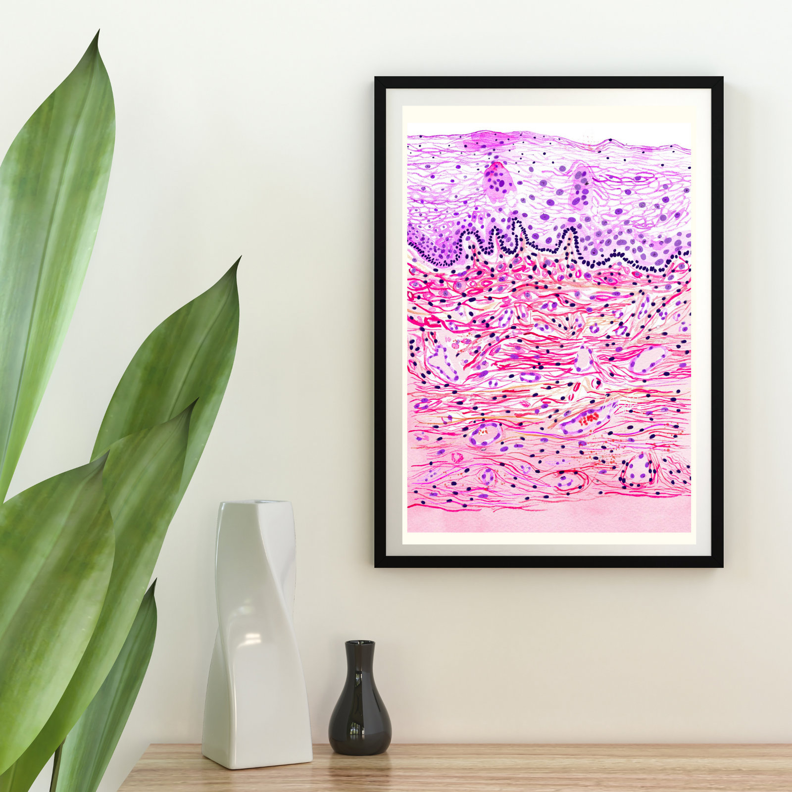 Vaginal Mucosa Histology Art