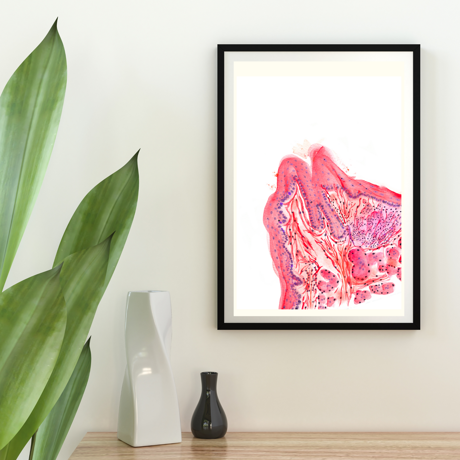 tongue histology art print
